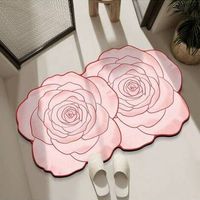 1 tapis antidérapant, tapis décoratif, super absorbant, séchage rapide, tapis de douche souple, tapis de bain 40 x 60 cm