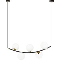 Lampadario a sospensione RITZ 5 luci nero opale Emibig