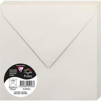 Enveloppe - CLAIREFONTAINE - Pollen - 165x165 mm - 120g - Gris perle - Paquet de 20