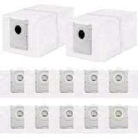 Lot de 12 Sacs à Poussière Compatibles avec Ecovacs Deebot T50/T50 PRO/T50 MAX PRO/T30C PRO/T80/X8/X8 PRO/X9 PRO OMNI Aspirateurs, Sac de Rechange Grande Capacité de 4 L