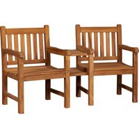 deVries ""WOODIE"" Gartenbank Flexi-Sitz aus Teakholz Holzbank Natur 160x57x94 cm