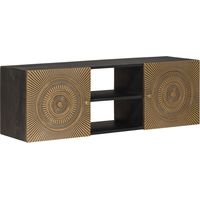 Meuble TV Banc TV Armoire TV avec étagère avec stockage Laiton 105 x 30 x 35 cm