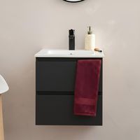 Waschtisch 45cm und schwarze Armatur SORRENTO