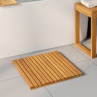 vidaXL Tapis de bain Uni Marron 50 x 50 cm Bois d'Acacia Massif