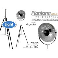 Lampadaire directeur industriel argent cm 160h