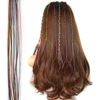 60 accessoires de coiffure tressés tendance et colorés - Cordons à cheveux à faire soi-même pour les fêtes de filles et de femmes