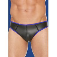 Autsch Neopren-Slips mit offenem Rücken, Größe L/XL, Schwarz