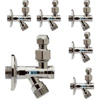 Rubinetto filtro smontabile ottone cromato con snodo e vitone per sottolavabo attacco 1/2x38x10 mm (quantita) pezzi 6 - confezione 1