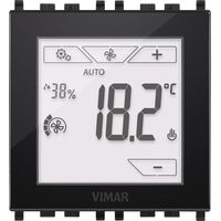 VIMAR - 02951 2M Schwarzer Touch-Thermostat für die Hausautomation