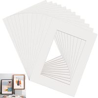 10 Pcs Passe Partout Passe Partout Cadre Carré Passe Partout Encadrement Blanc Passe Partout Dessin Passe Partout Photo Tableau Passe Partout pour Cadre Photo Maison Déco-30.340.4cm(20.130.3cm)