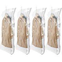 4 sacs de rangement sous vide suspendus, 105 × 70 cm, pour costumes et manteaux, économiseur d'espace pour placard
