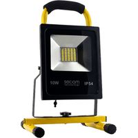 Proyector LED Provit Portátil con Batería Recargable 10W 900lm IP54 10x16.5x14.5cm 4000K Negro/Amarillo 5H SECOM