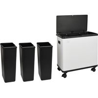Poubelle à capteur SVITA SR3X18 54 L à 3 compartiments acier blanc