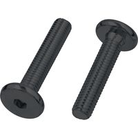 Flachkopf-Möbelschraube, schwarz, M6x35, verzinkter Stahl, 50 Stück