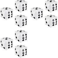 Lot de 9 dés gonflables géants de 30 cm (12 pouces) pour jeux de piscine et de billard.