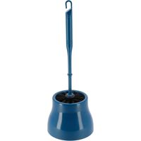 Brosse WC avec support en polypropylène Bleu Tahitien - TENDANCE