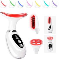 Nouveau Red-Light-Therapy-for-Face et Neck-Eye-Head Massager, 7 couleurs Skin Rejuvenation Lifting Facial Massager pour tonifier, Glow Boost, Rides