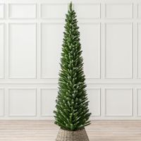 Snowy Pencil Christmas Tree (7ft)