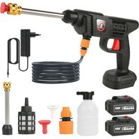 Pistola per lavatrice per auto 50Bar Batteria da 20000 mAh Produttore di schiuma ad alta pressione senza fili Pistola ad acqua per auto senza fili per la pulizia automatica del giardino domestico, con