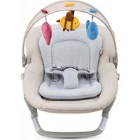 Inglesina Sdraietta Lounge Butter, Dondolo Reclinabile 3 Posizioni, Music Box 3 Melodie, Barra Giochi, Riduttore Incluso, 0-9 Kg