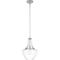 Elstead Everly - 1 Licht Small Dome Deckenpendelleuchte Chrom, E27