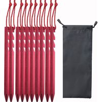 Piquet de Tente,Piquets de Tente,12 Pièces Sardines de Fixation,Piquet Tente Aluminium,Sardine Tente 18cm,Sardines Camping pour Bâche de Camping Bâche de Plage