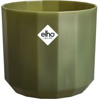 Pot Facet Rond D17 Vert Forêt Design Facetté, Diamètre 17 Cm, Plastique Recyclé - Elho Bv