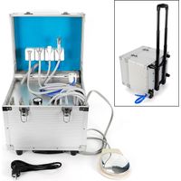 Unité dentaire mobile portable Box Treatment Table 4 trous 220V, turbine dentaire mobile, outils dentaires professionnels