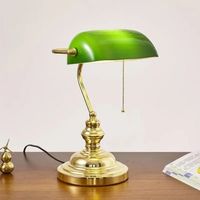 royaluxe -Lampe à poser, Lampe de banquier ancienne Vert