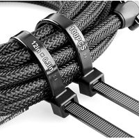 100pcs Collier De Serrage Plastique, Serre Cable 300mm×7,6mm Serflex Noir Nylon Autobloquant Resistant À La Traction Maximale 25kg Résistant Au Uv Pour Cable Management Bureaux Jardinage