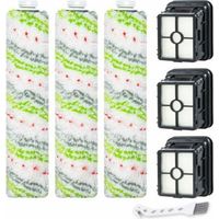Kit de brosses et de filtres de rechange compatible avec les aspirateurs balais lavants sans fil Bissell CrossWave Wireless Max (modèles 2554A, 2590, 2593, 2596)