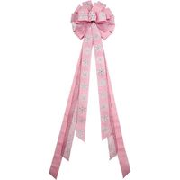 Snowflake-shaped bows for Christmas trees, 33 x 113 cm, burlap bows, Christmas party decorations for indoor and outdoor use, Christmas dinner, fireplace