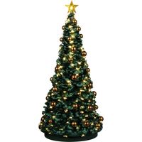 Lemax – Sapin de Noël illuminé 11,5 x 11,5 x 24,5 cm – Alimentation 4,5 V – Décoration festive – 24995