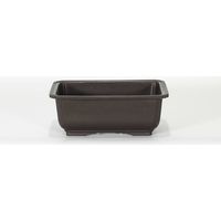 Vaso rettangolare per Piante e Bonsai in plastica nera cm. 18