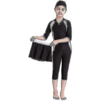 Maillots de bain musulmans pour filles et enfants, maillots de bain islamiques, burkinis doux pour la peau, vêtements de plage-7-8 Years-Black