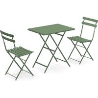 Arc En Ciel Set 2 Sedie Pieghevoli 1 Tavolo Pieghevole Verde Militare Ral 6003 (17)