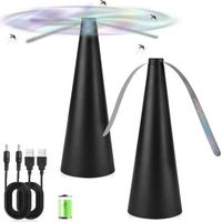 YMYNY 2 PCS Ventilateur Anti Mouche, Anti-moustiques Répulsif à Pales Répulsif à Pales sans Utiliser de Produits Chimiques pour Insecte pour Maison Dîner, Pique-Nique et Barbecue M