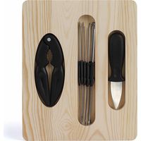 Set à crustacés Livoo MEC128 - Contient 1 pince, 6 curettes, 1 couteau à huîtres et crustacés
