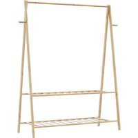 Kleiderständer mit Ablagen 132x45,5x150,5 cm Bambus vidaXL