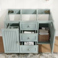 Waschbeckenunterschrank, Unterschrank, Waschtischunterschrank, Badezimmerschrank mit 3 Schubladen, viel Stauraum, Hängender Waschtisch, Moderner Stil,Badmöbel für Badezimmer, Grün, 78.5×46×46.8cm