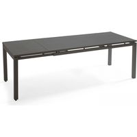 Table de jardin extensible en aluminium gris