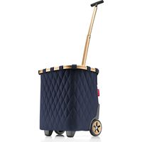 reisenthel carrycruiser rhombus midnight gold - Carrello Spesa con Resistente Telaio in Alluminio, Tracolla Regolabile e Tasca Interna Rimovibile, Ruote Grandi e Tessuto Idrorepellente, 40 L