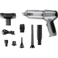 CLEANmaxx Aspirapolvere a batteria a mano, senza fili, con funzione di aspirazione, ventilatore e sottovuoto, set di aspirapolvere manuale + 7 accessori, aspirapolvere a batteria, ideale come