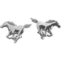 Emblema 3D cromato - 2 Horses