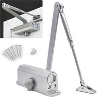 Ferme-porte hydraulique automatique – Dispositif d'arrêt – Charge 45-85 kg – Installation intérieure/extérieure – Alliage d'aluminium durable
