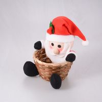 BUNTHAUS PA Aiperq 3pcs Christmas Candy Storage Basket Santa Claus Snowman Candy Basket Christmas Sugar Container Children's Holiday Table Decoration Gift