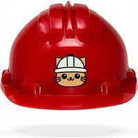 TAMS® Kinderhelm - Drehverschluss Rot Katze