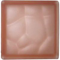 WELLENGLASBLOCK ROSA SATINIERT 19x19x8 cm