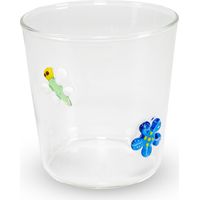 WD LifeStyle Bicchiere Vetro Borosilicato Cc 250 ml Decoro Libellula