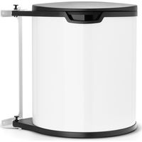 Brabantia cubo de basura integrado 15 litros blanco diseño redondo